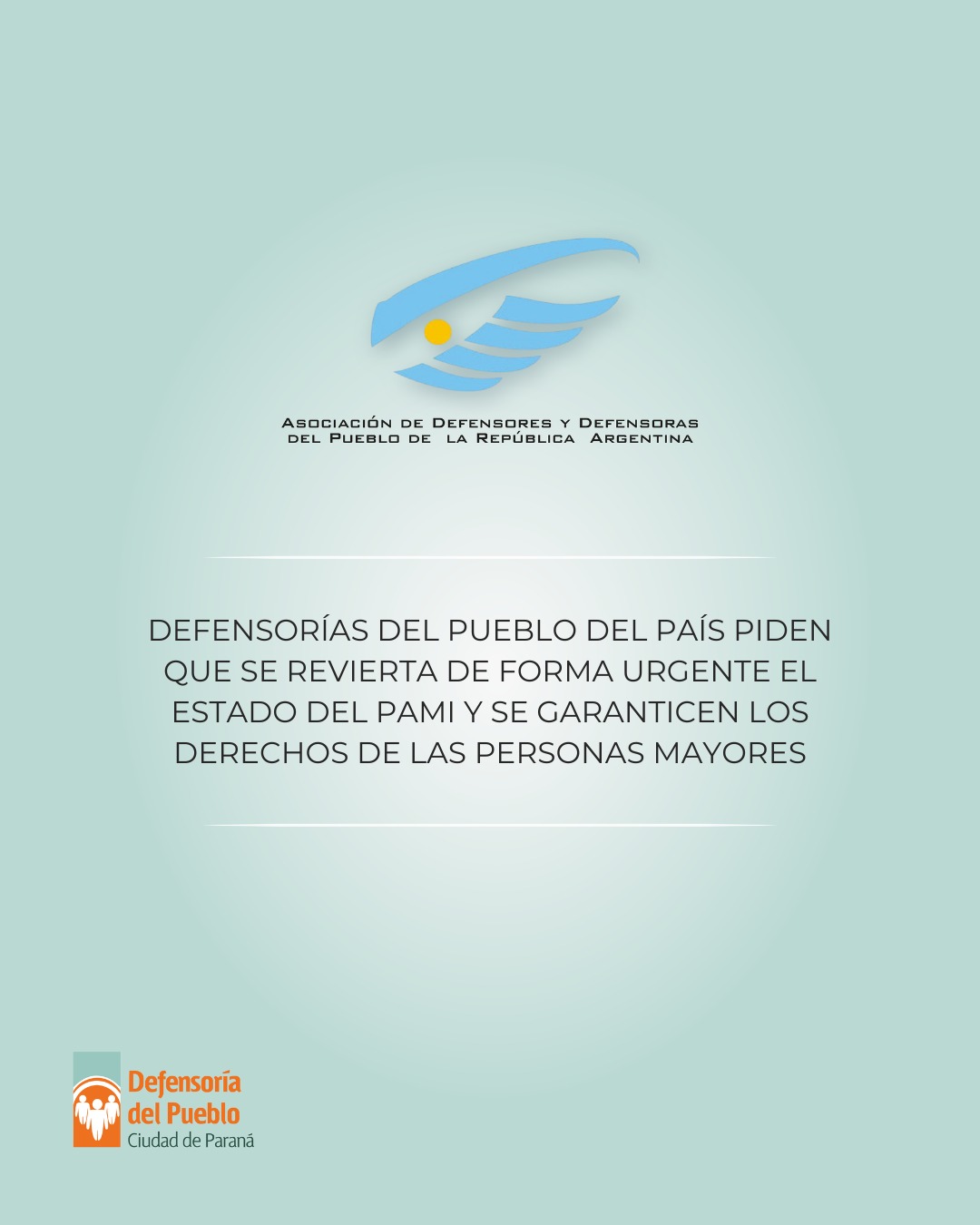 Defensorías del Pueblo del país se pronunciaron ante la situación del PAMI